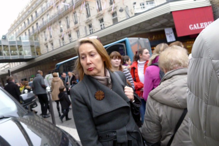 Paris - Boulevard Haussmann - Soldes 09-01-2013