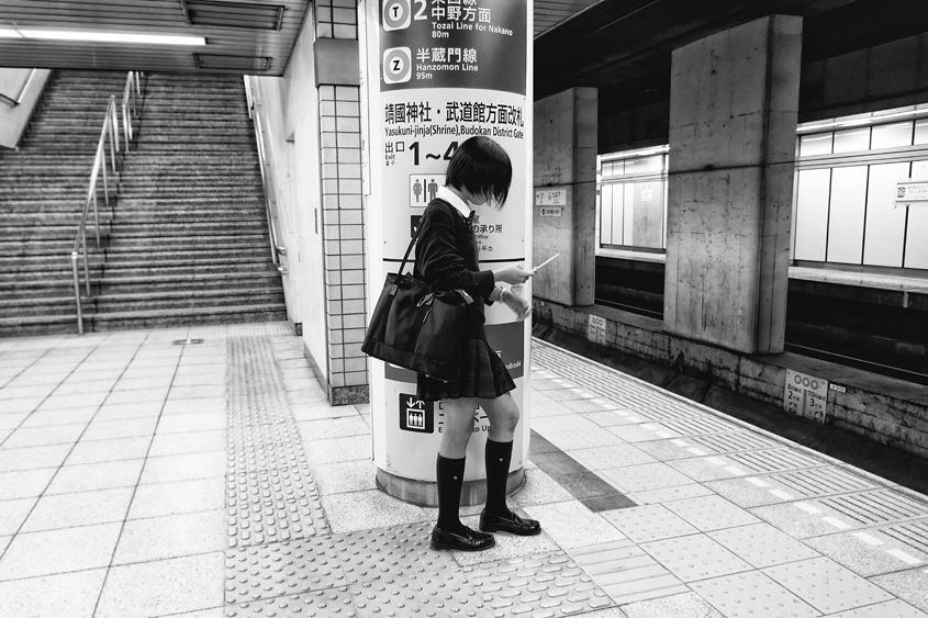 Japan - Tokyo - Kudanshita station 13-10-2013 #04 N&#38;B